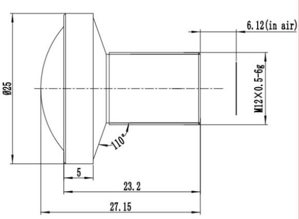 la distorsione di immagine della lente F1.8 di 4.2mm m12 2MP non s monta la lente del bordo del cctv per un sensore di 1/1.8 ″